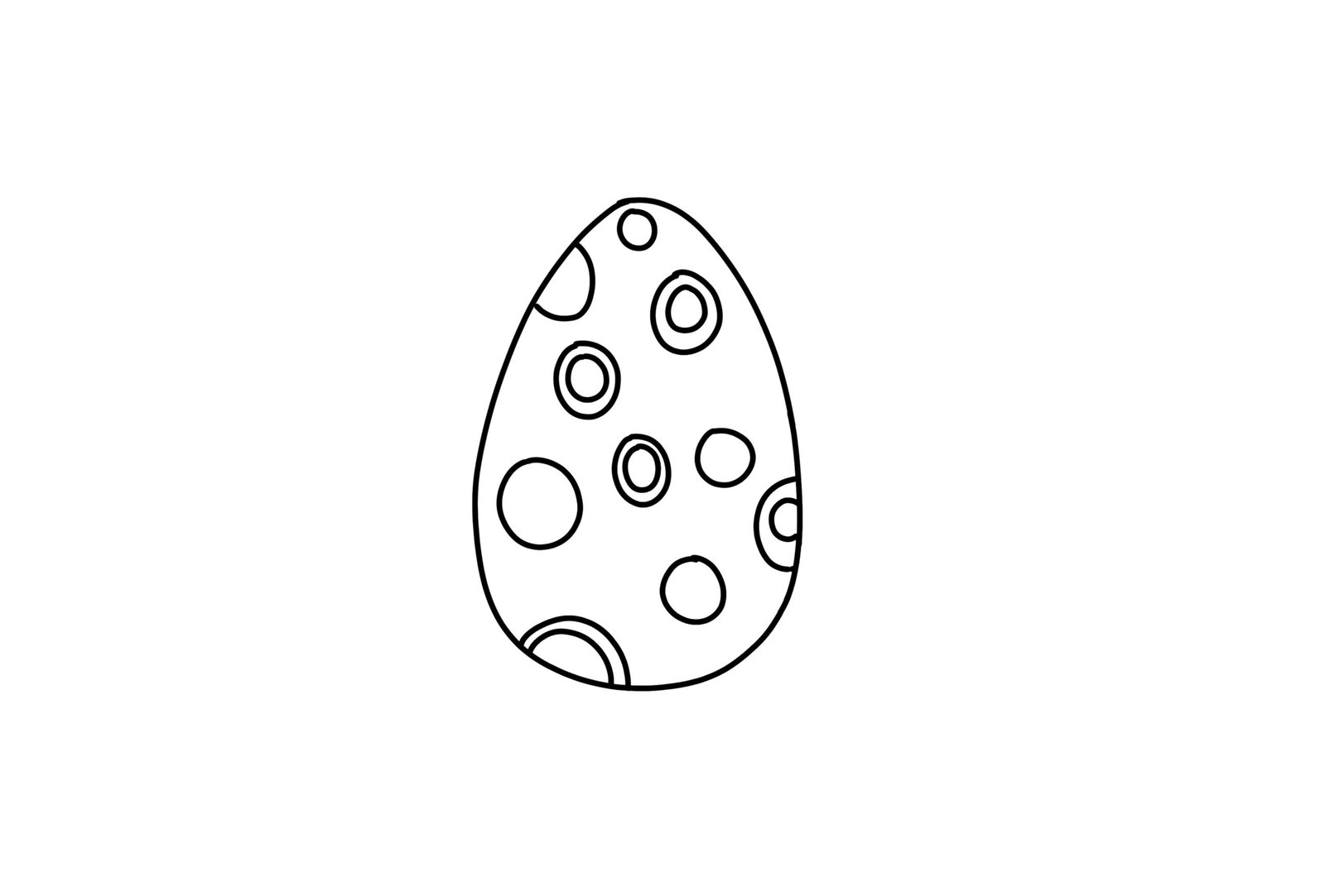 Easter Egg With Abstract Figure Coloring Page