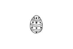 Easter Egg With Belt Pattern Coloring Page