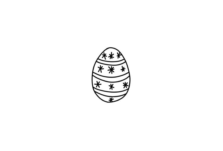 Easter Egg With Belt Pattern Coloring Page