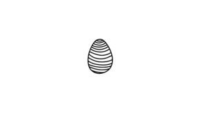 Easter Egg With Waves Pattern Coloring Page