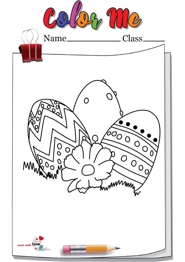 Easter Eggs Hunting Coloring Page | FREE Download