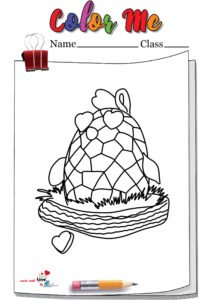 Easy Easter Chick Coloring Page