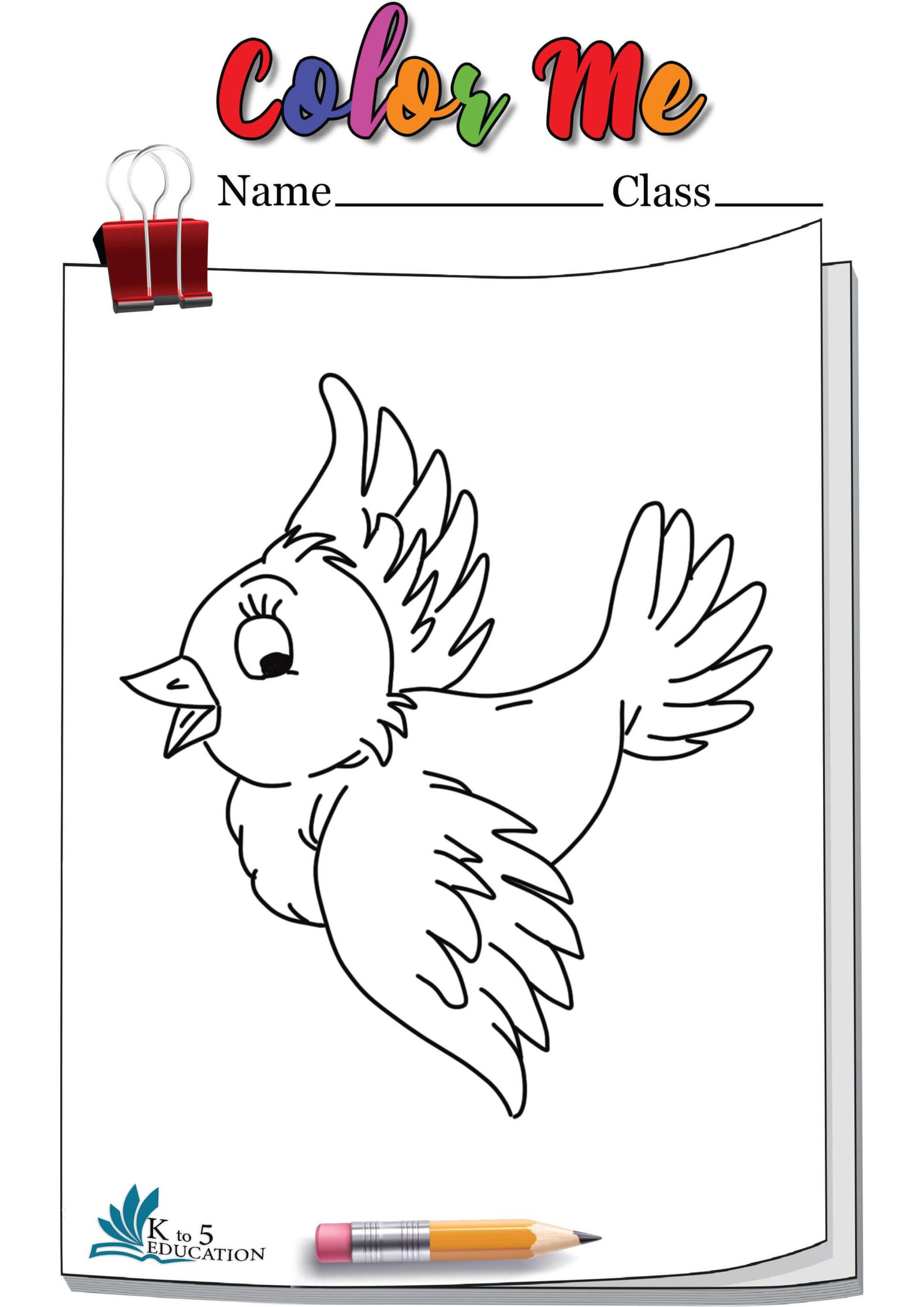 Flying Birds Coloring Page