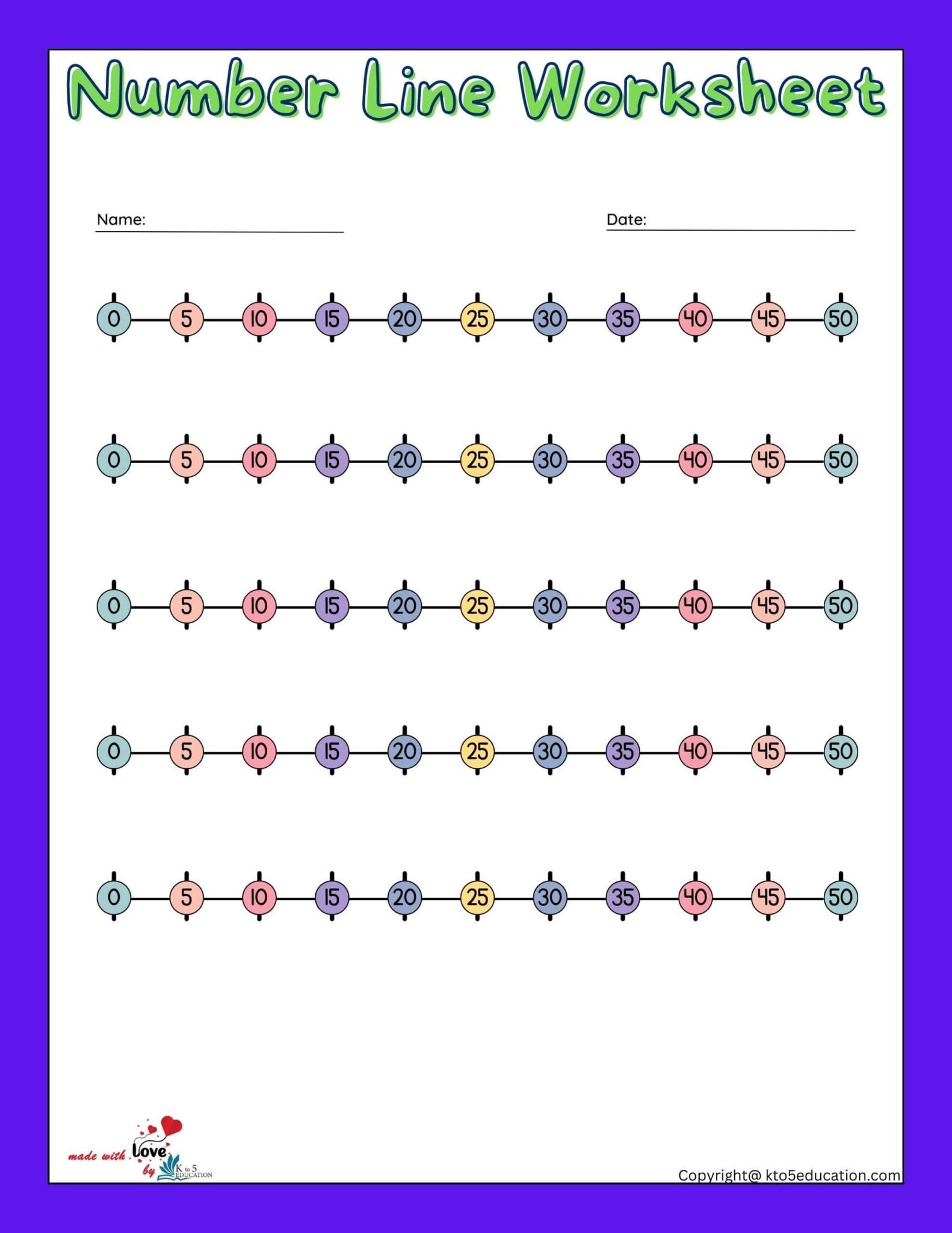 Mixed Numbers On A Number Line Worksheet Free