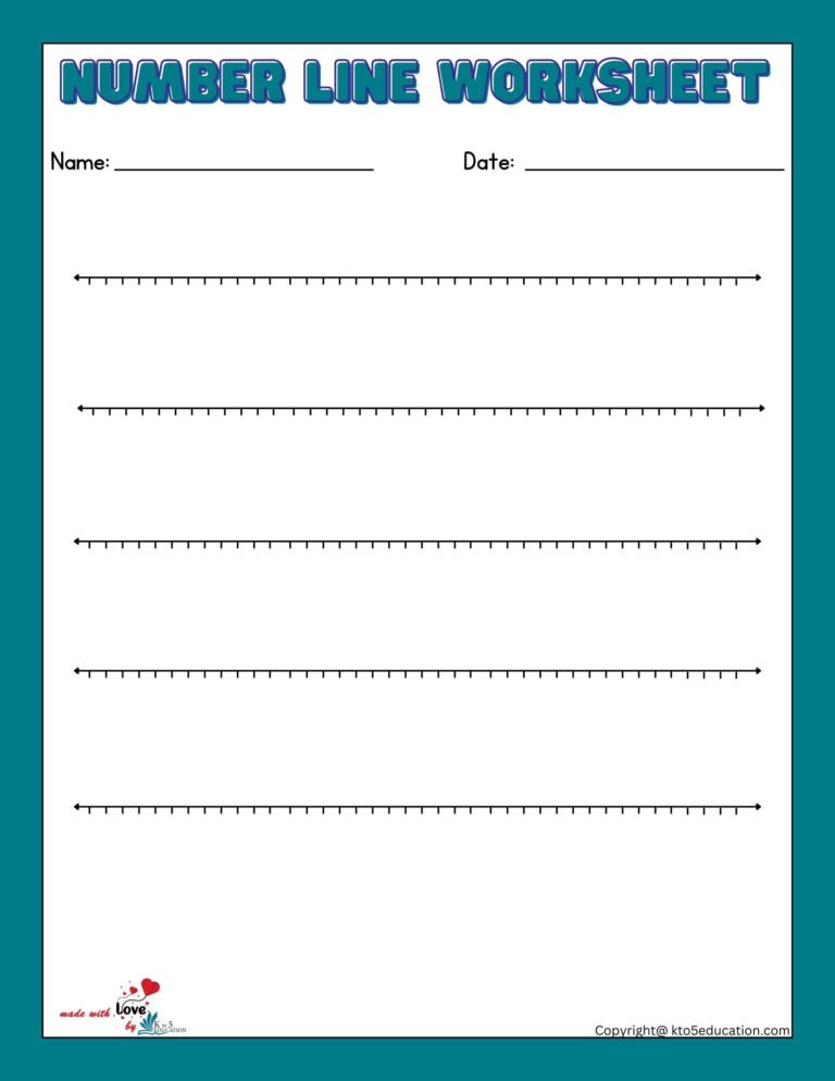 Fractions Number Line Worksheets 1-40 | FREE Download