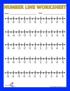 Fractions On A Number Line Worksheet