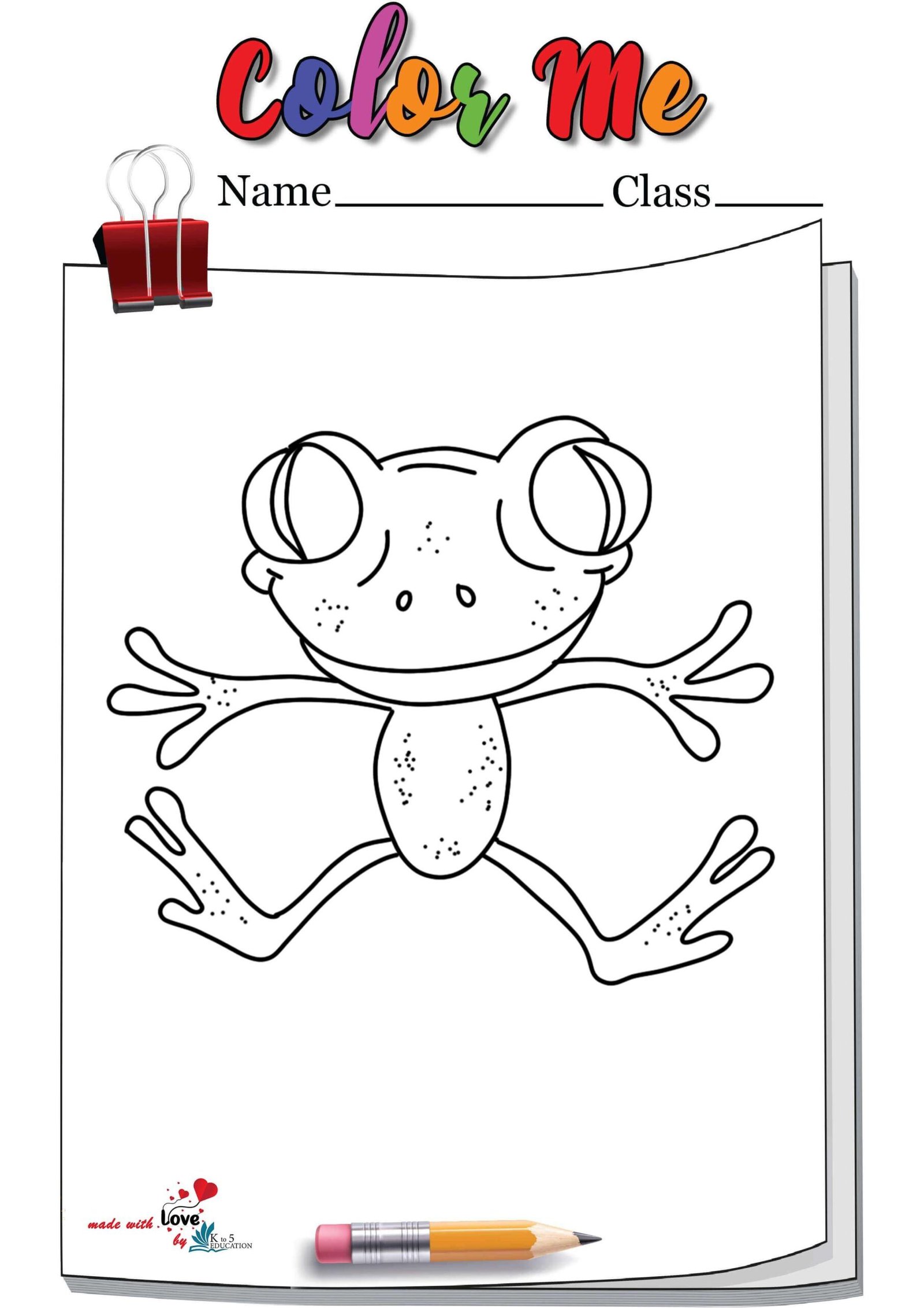 Frog Coloring Pages Aesthetic