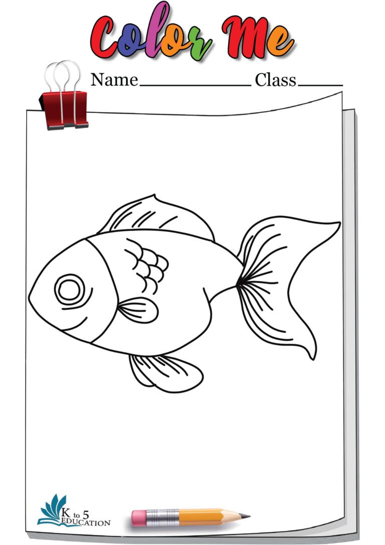 Gold Fish Coloring Page | FREE Download