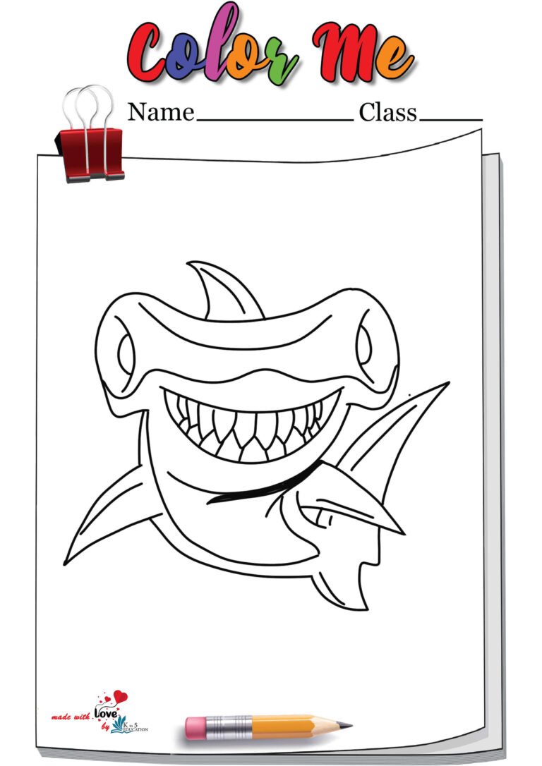 Hammer Head Shark Coloring Page | FREE Download