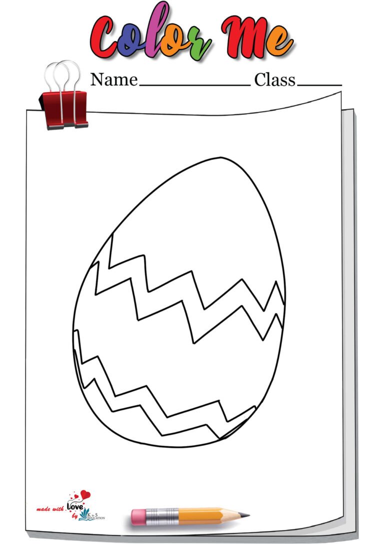 Hand Made Giant Easter Egg Coloring Page | FREE Download