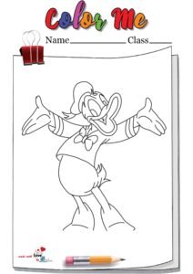 Happy Donald Duck Coloring Pages