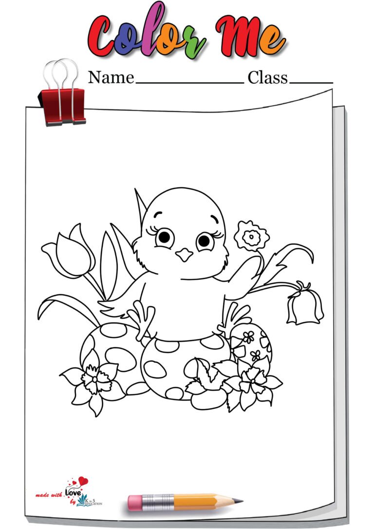 Happy Easter Chick Coloring Page | FREE Download