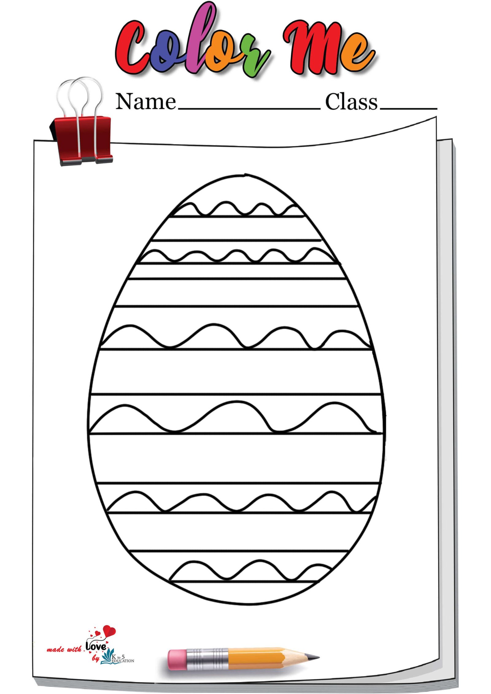 Happy Easter Egg Hunt Coloring Page