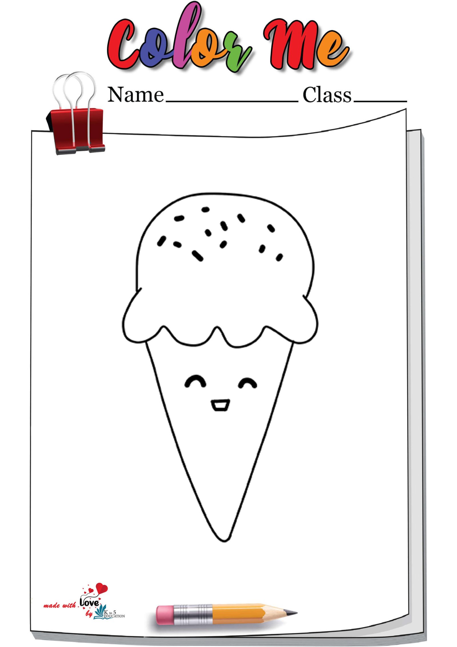 Ice-cream Cones Coloring Page