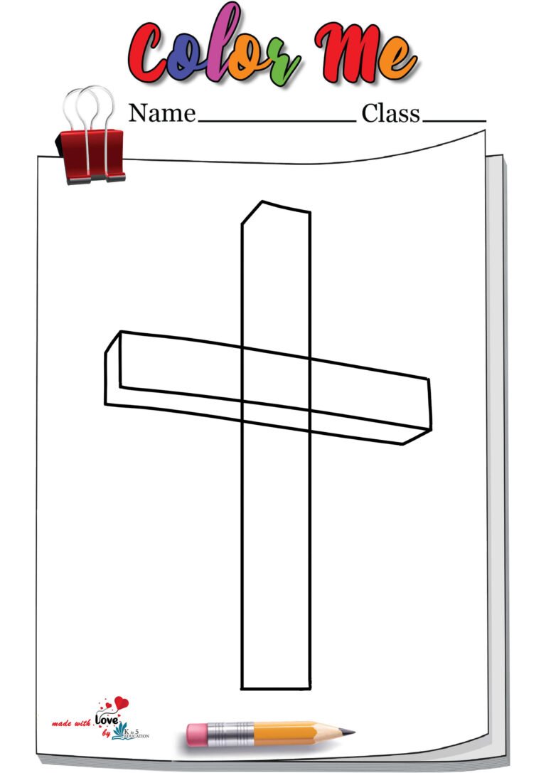 Jesus Christ Cross Coloring Page | FREE Download