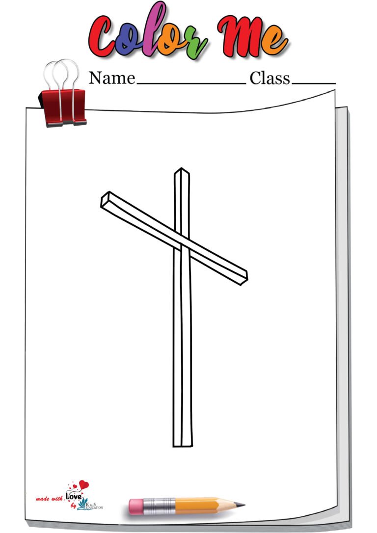 Jesus Crist Cross Coloring Pages | FREE Download