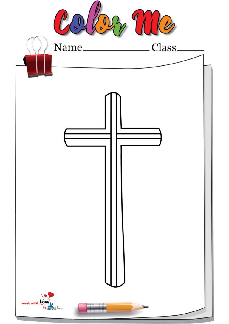 Jesus Cross Coloring Page | FREE Download