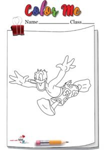 Jumping Donald Duck Coloring Pages