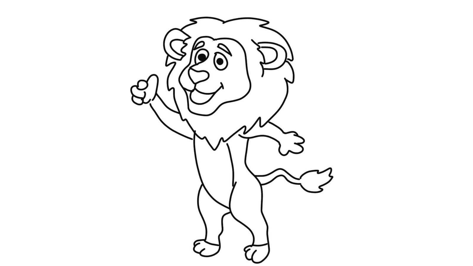 Lion Coloring Book Page
