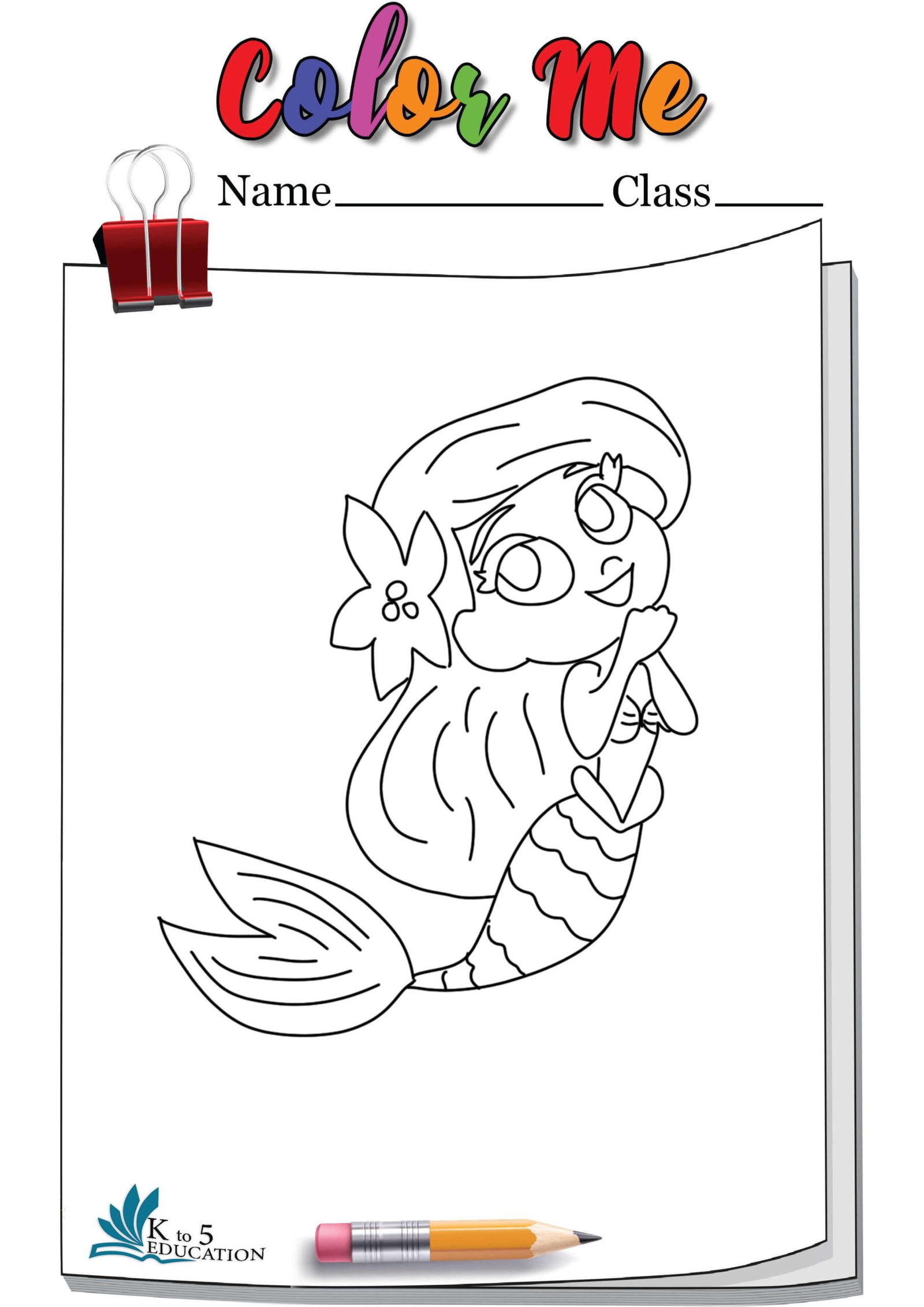 Little Mermaid For Coloring