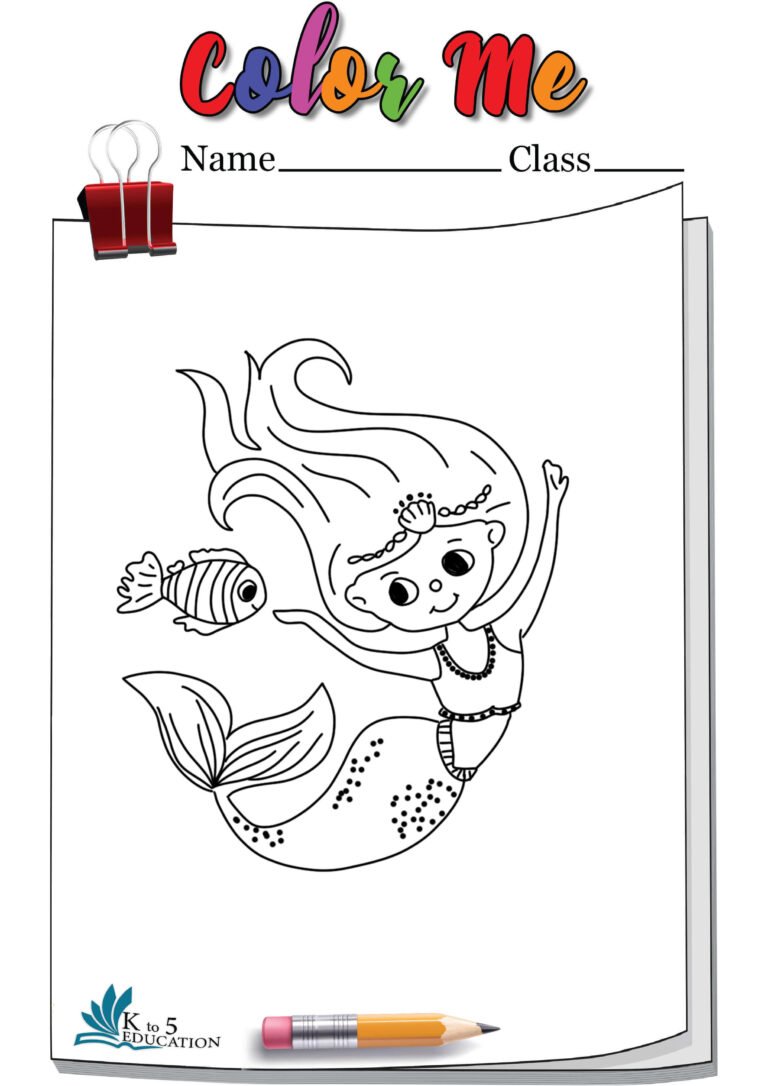 Little Mermaid Pictures To Color | FREE Download