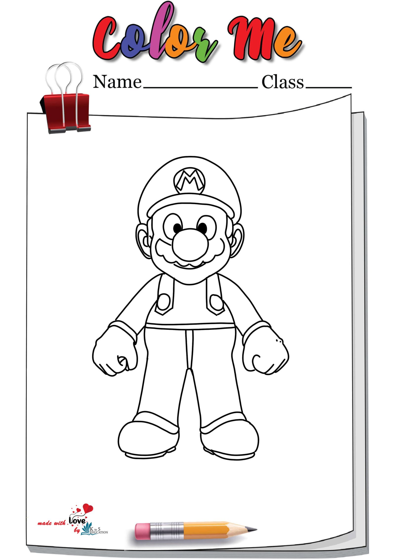 Mario Coloring Page