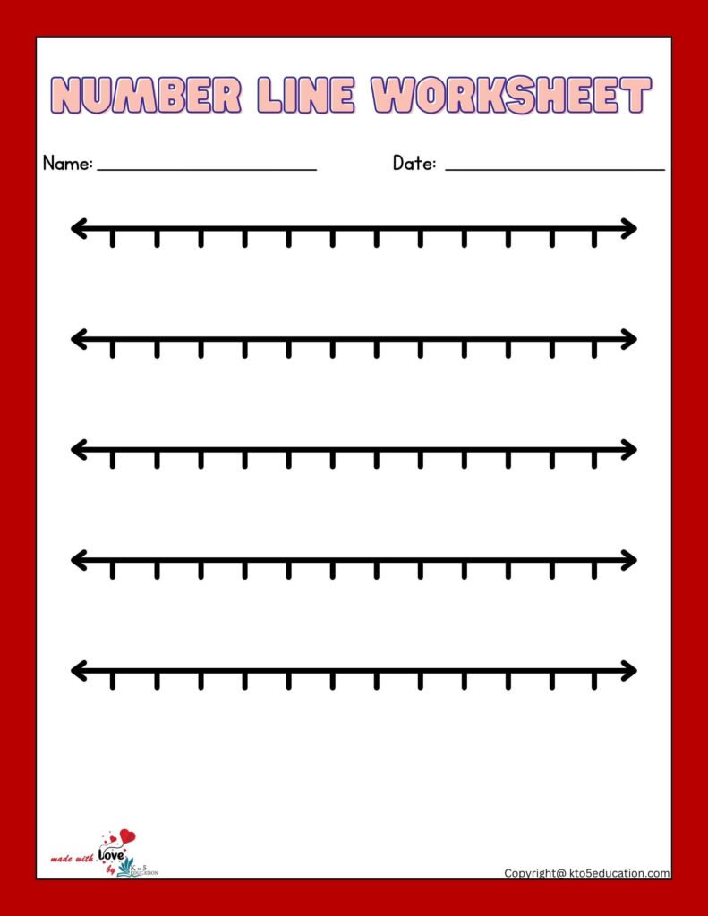 Number Line Worksheets 4th Grade