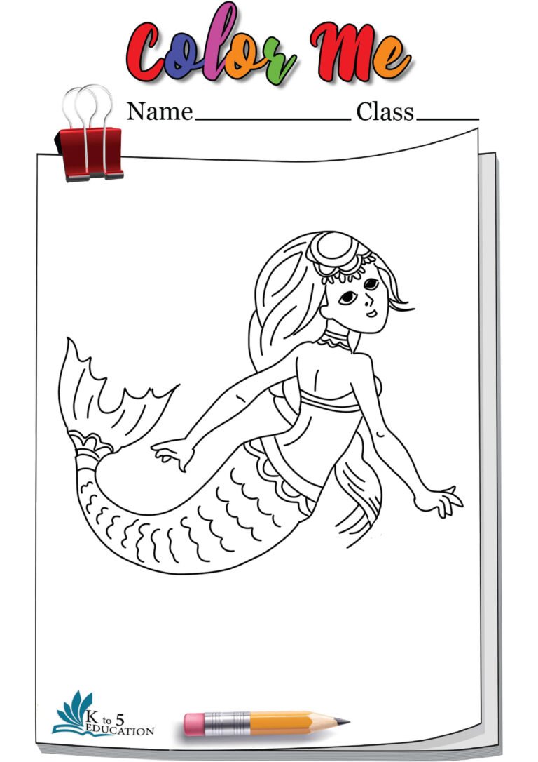 Mermaid For Coloring | FREE Download