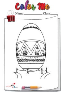 Multicolored Giant Easter Egg Coloring Page
