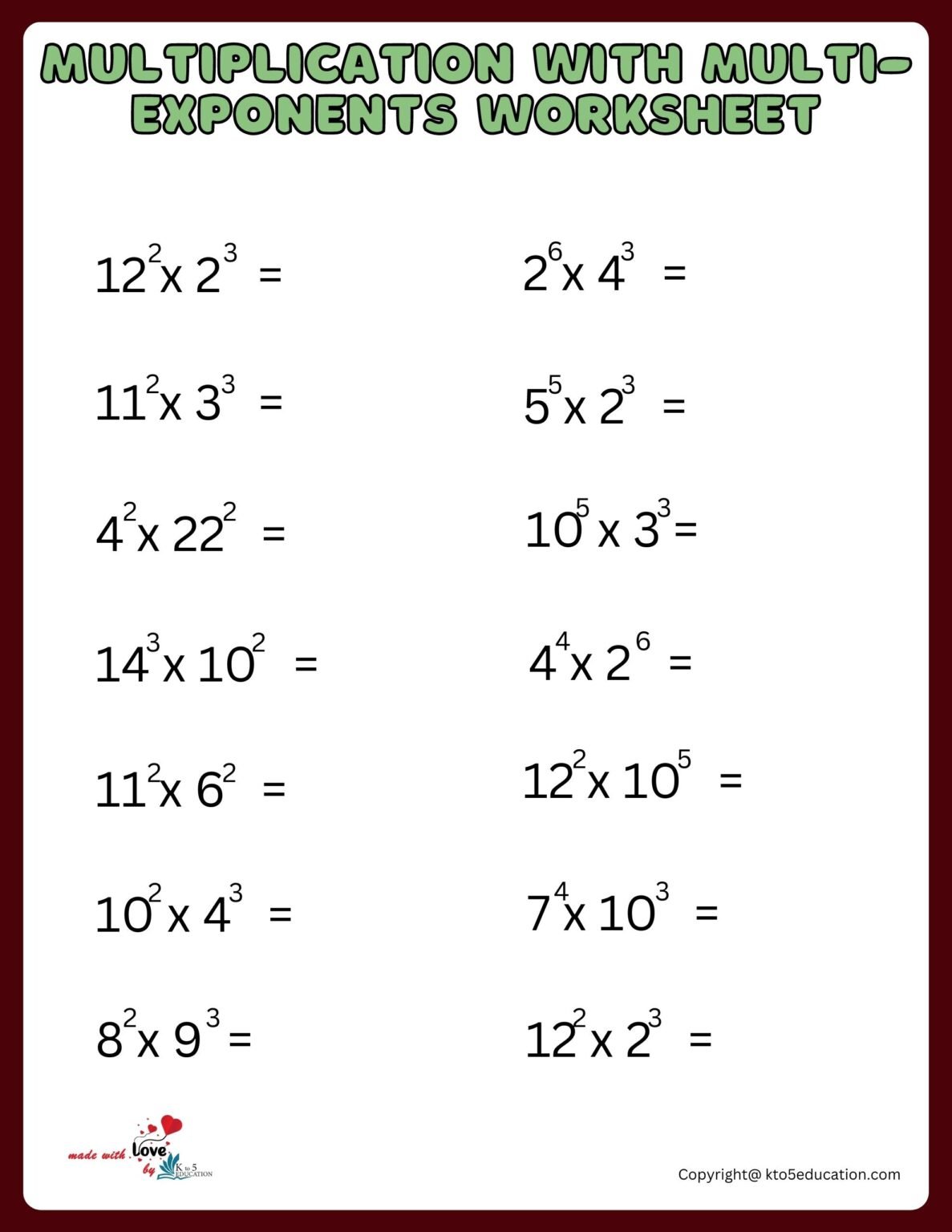 multiplication-worksheet-with-multi-exponents-for-online