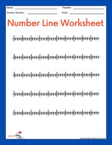 Number Line Worksheet For 3rd Grade 1-50