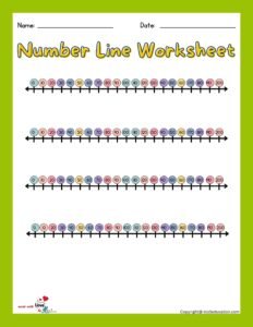 Number Line Worksheets 1st Grade 1-200