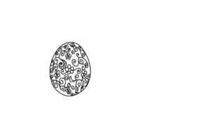 Ornate Easter Eggs Coloring Page