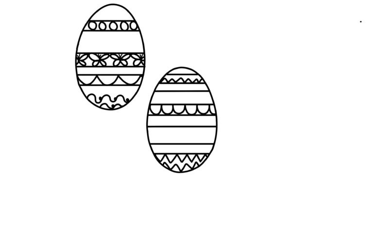 Patterned Easter Eggs Coloring Page | FREE Download