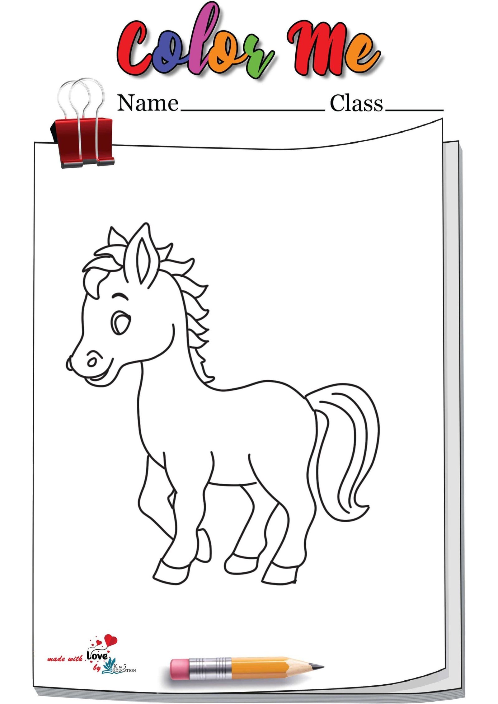 Princess Horses Coloring Pages
