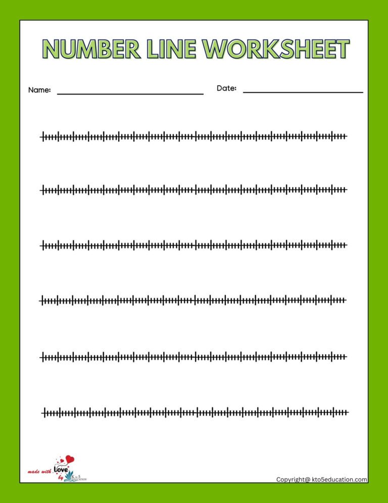 Printable Blank Number Line Worksheet 1-100 | FREE Download