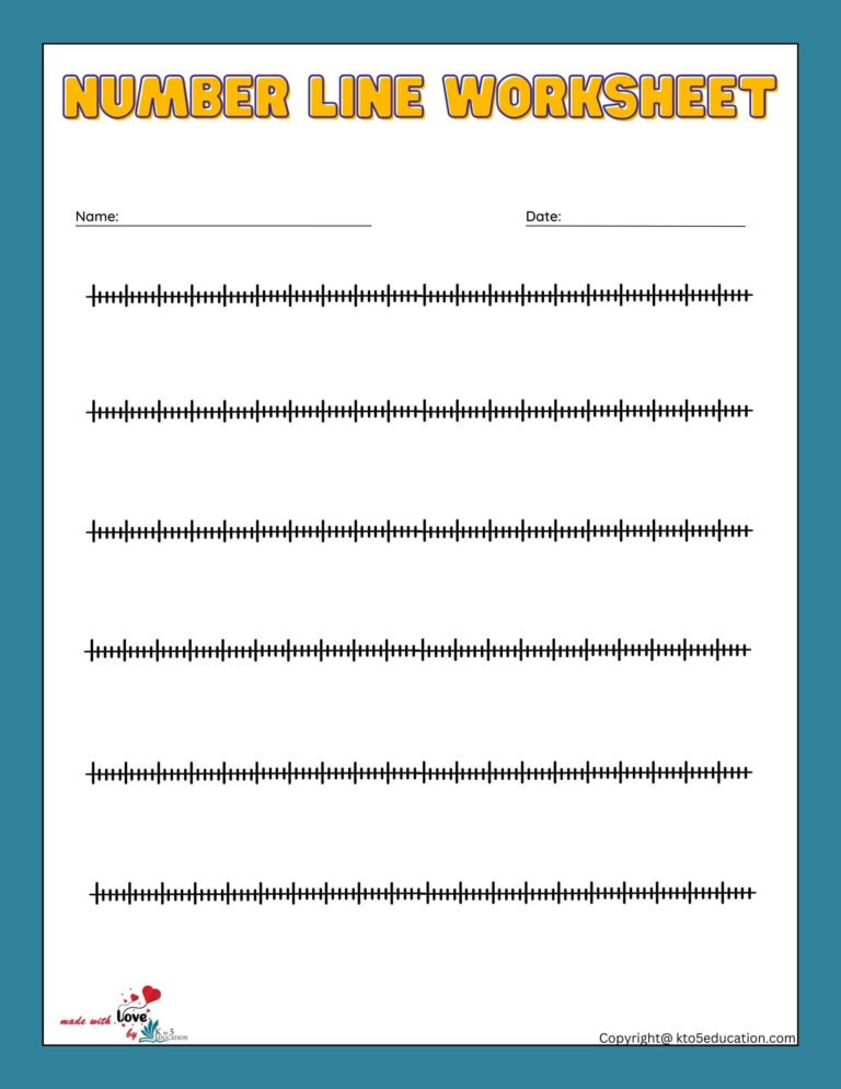 Printable Number Line Worksheet 1-100 | FREE Download