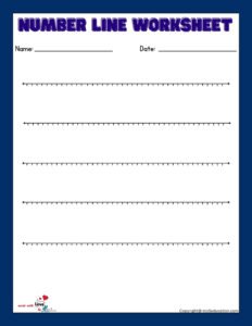 Printable Number Line Worksheet 1-40
