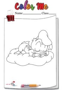 Sleeping Donald Duck Coloring Page