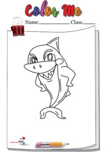 Smart Shark Coloring Page