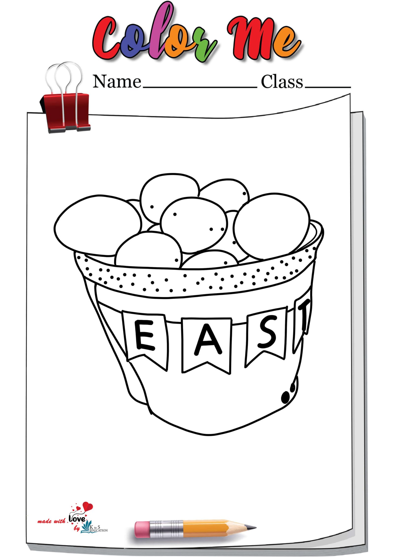 Stylish Easter Egg Coloring Page