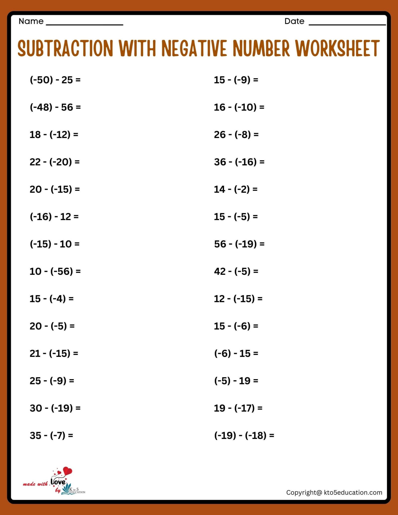 subtracting-positive-and-negative-numbers-worksheet