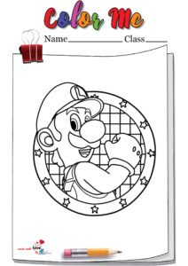 Super Mario Logo Coloring Page