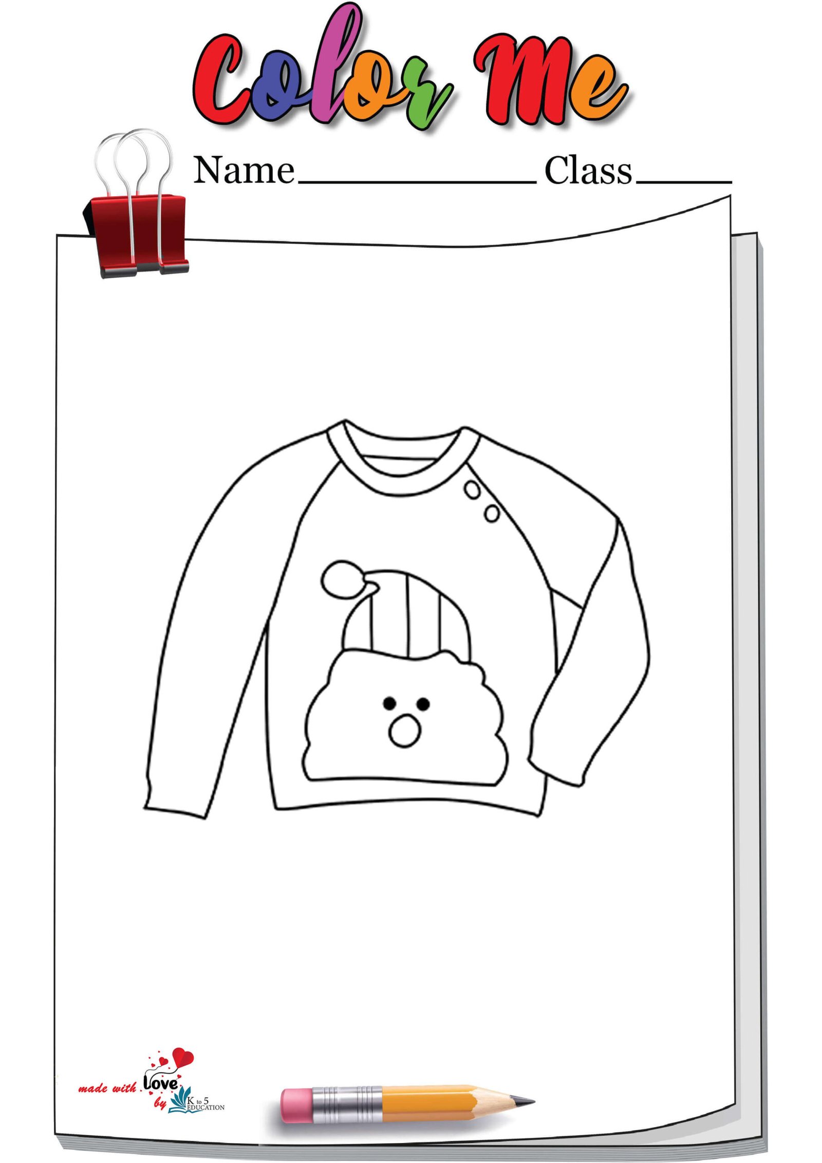 Sweater Coloring Page