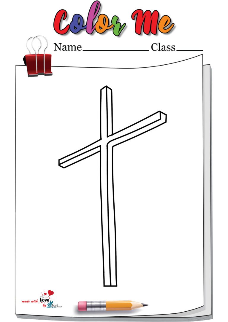 Wooden Cross Coloring Page | FREE Download