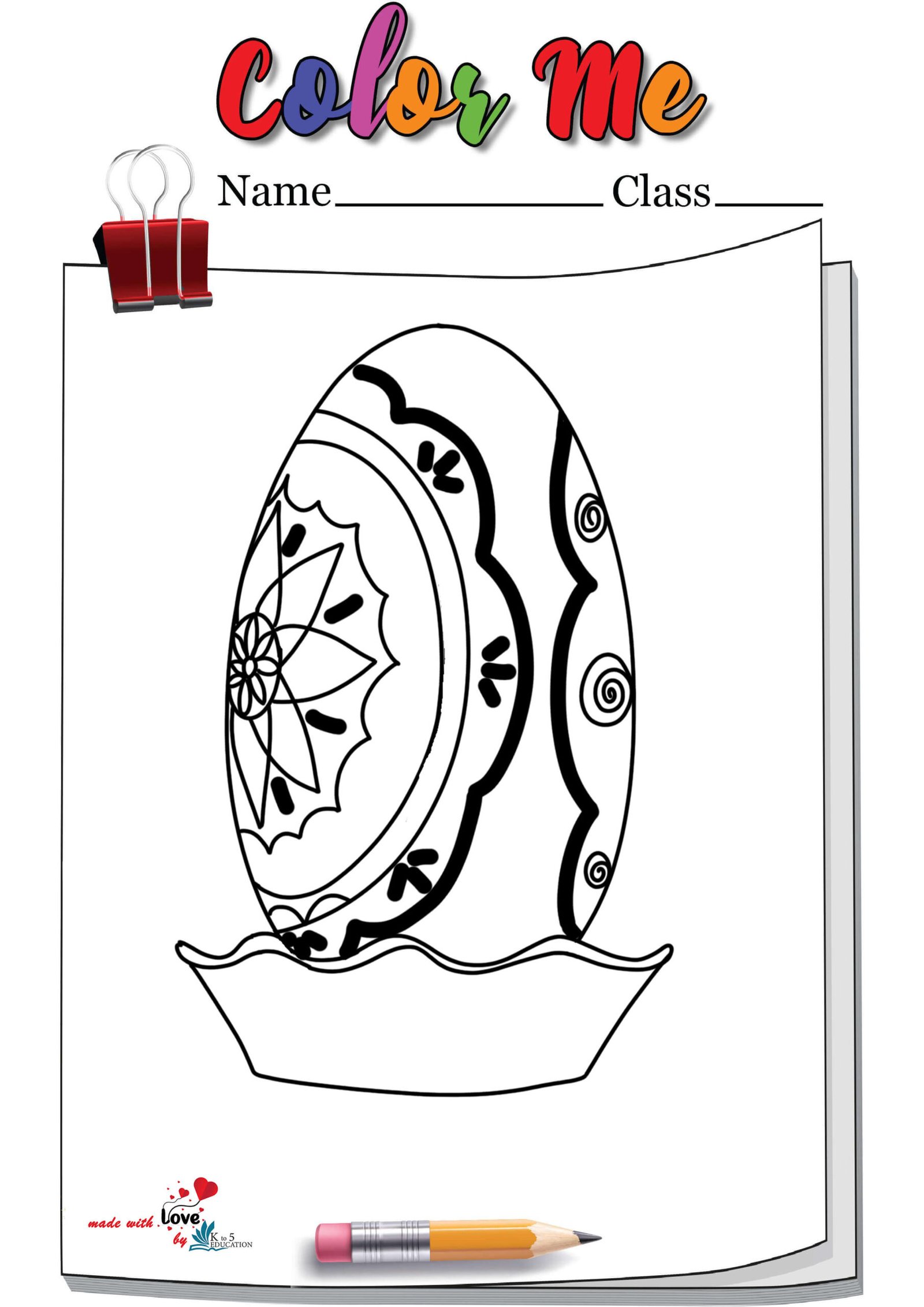 Giant Easter Eggs Printable Coloring Page