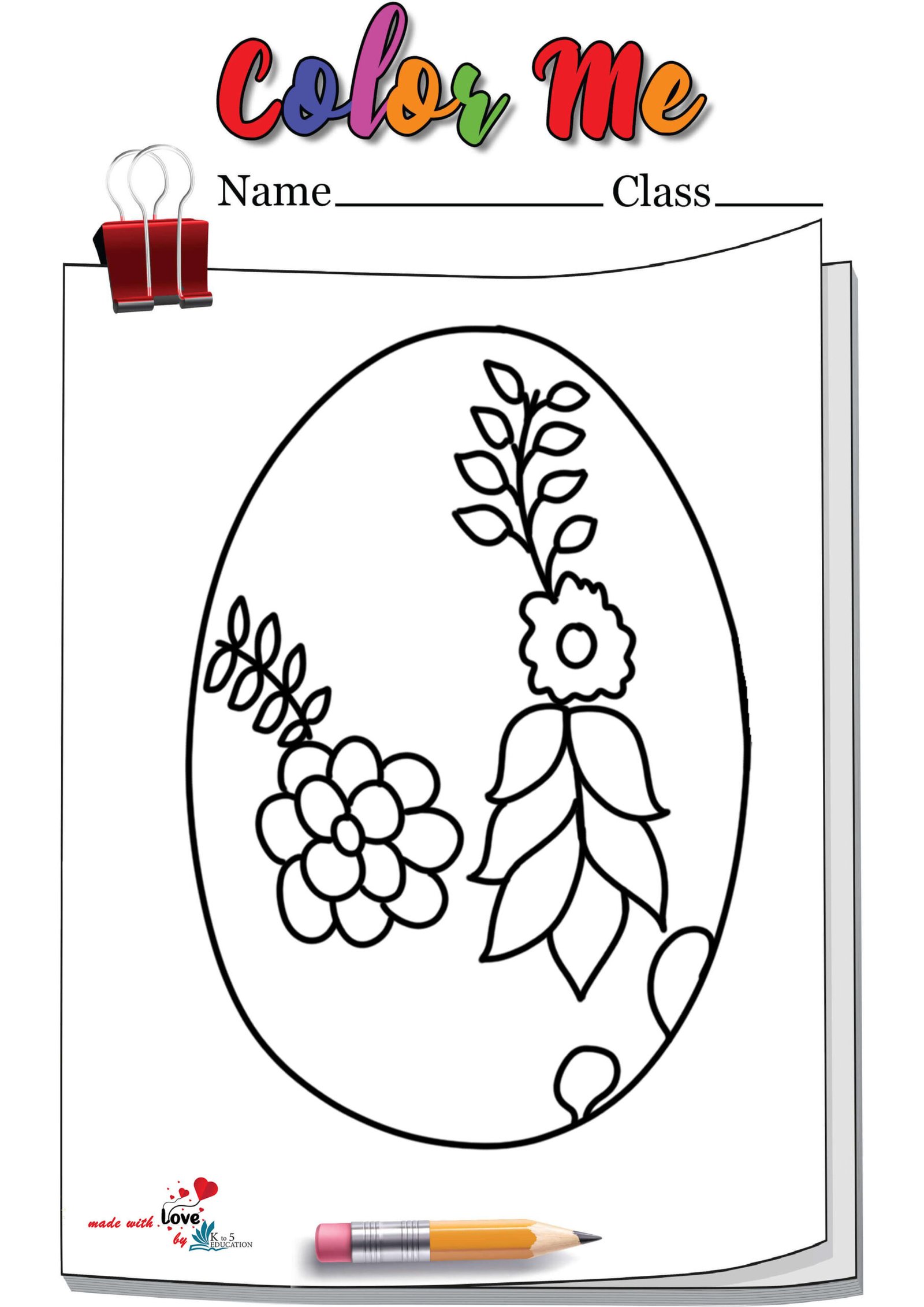 Coloring Giant Easter Egg Coloring Page