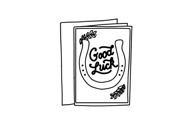 good luck coloring page