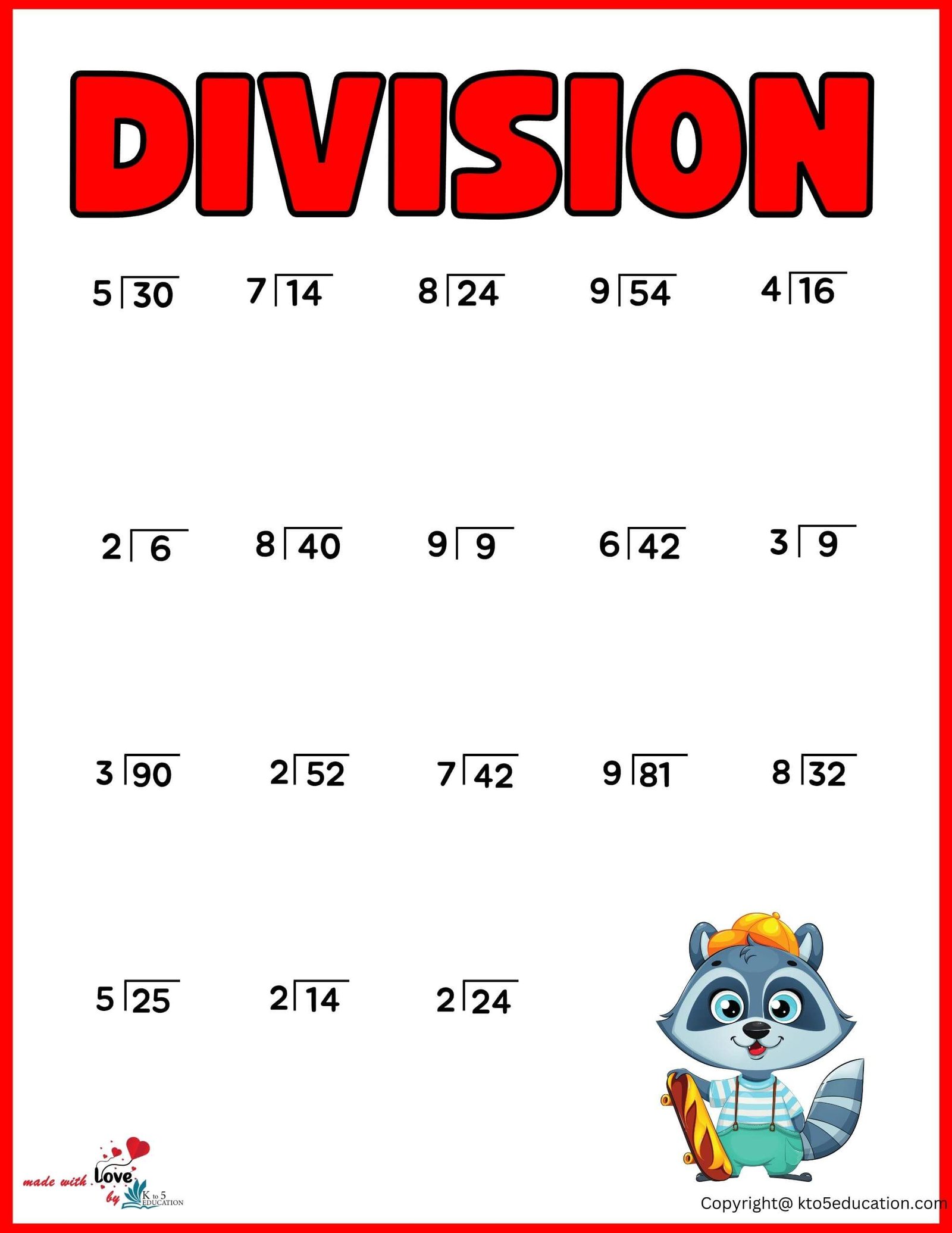 2nd Grade Division Worksheets