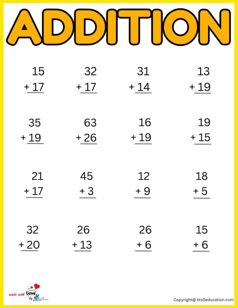 3rd Grade Addition Worksheets | FREE Download